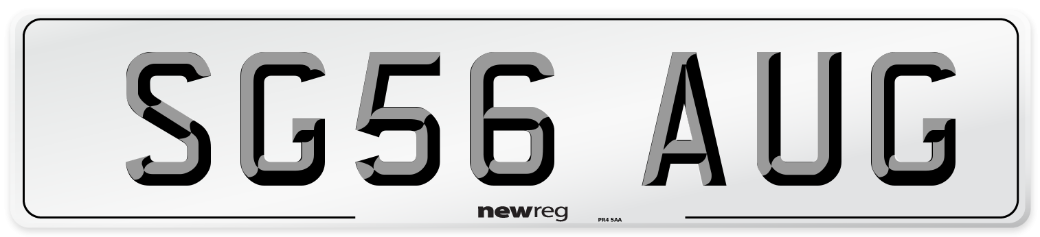 SG56 AUG Number Plate from New Reg